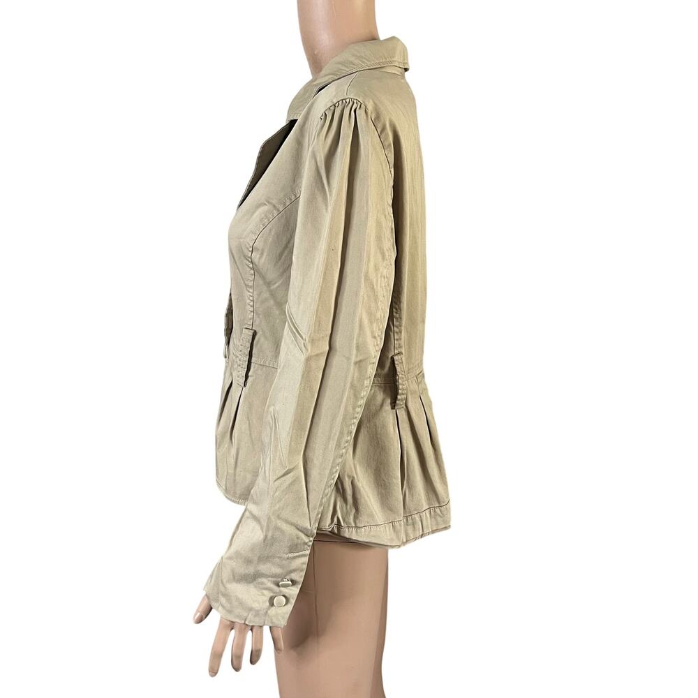 Sandro Blazer Jacket Womens Size Small Tan 5 button - Picture 8 of 10